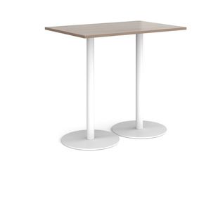 Monza rect poseur table round bases