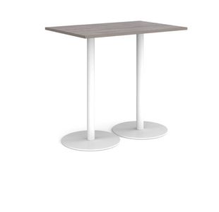 Monza rect poseur table round bases