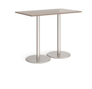 Monza rect poseur table round bases