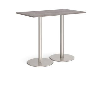 Monza rect poseur table round bases