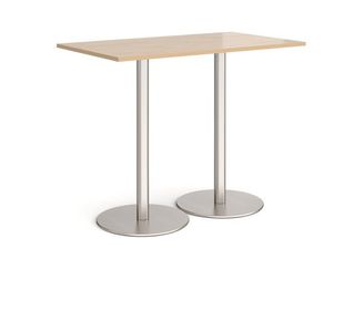 Monza rect poseur table round bases