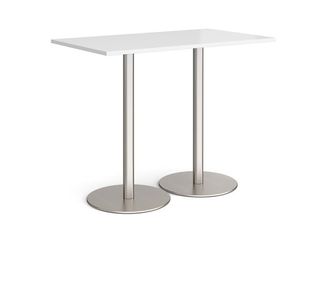 Monza rect poseur table round bases