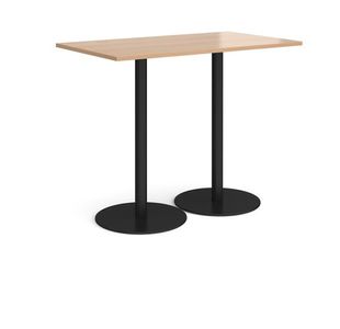 Monza rect poseur table round bases