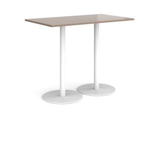 Monza rect poseur table round bases