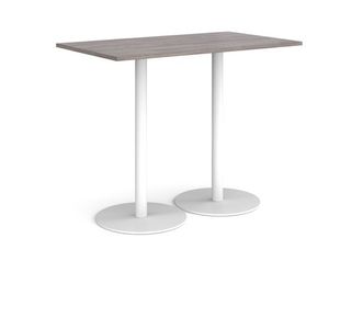 Monza rect poseur table round bases