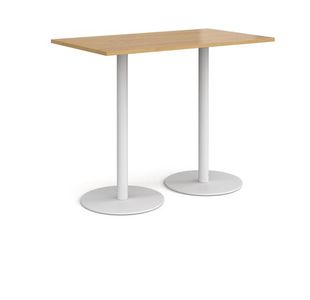 Monza rect poseur table round bases