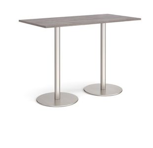 Monza rect poseur table round bases