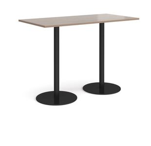 Monza rect poseur table round bases