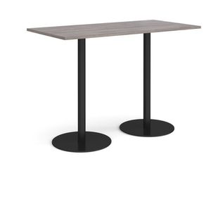 Monza rect poseur table round bases