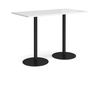 Monza rect poseur table round bases