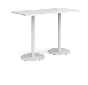 Monza rect poseur table round bases