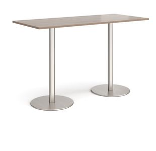 Monza rect poseur table round bases