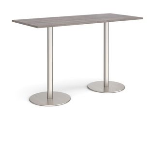 Monza rect poseur table round bases