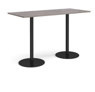 Monza rect poseur table round bases