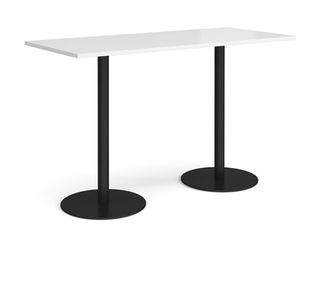 Monza rect poseur table round bases