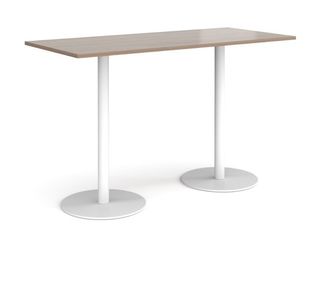 Monza rect poseur table round bases