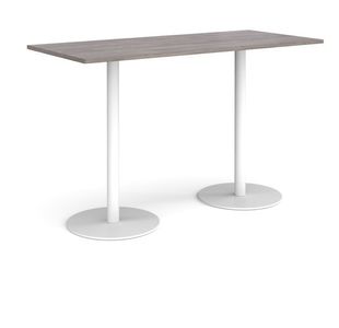 Monza rect poseur table round bases