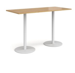 Monza rect poseur table round bases