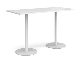 Monza rect poseur table round bases