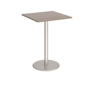 Monza square poseur table round base