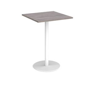 Monza square poseur table round base