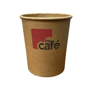 Mycafe Kraft 8oz Sgl Wall Cups Pk50