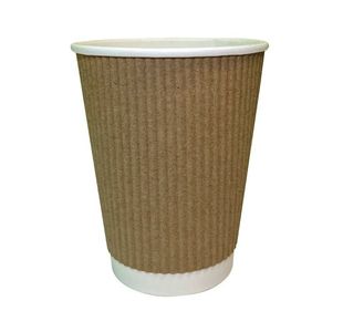 Cup 8oz Kraft Ripple Pk500