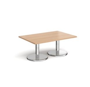 Pisa rect coffee table with round base