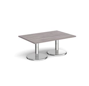 Pisa rect coffee table with round base