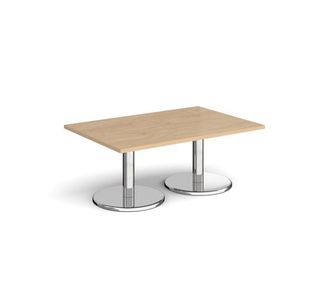 Pisa rect coffee table with round base