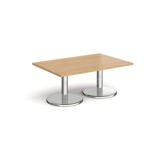 Pisa rect coffee table with round base