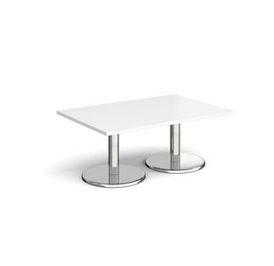 Pisa rect coffee table with round base