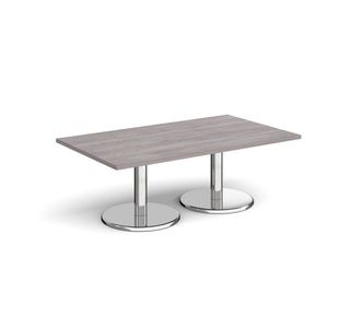 Pisa rect coffee table with round base