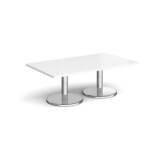 Pisa rect coffee table with round base