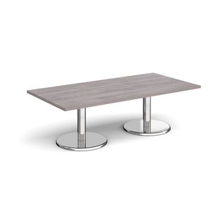 Pisa rect coffee table with round base