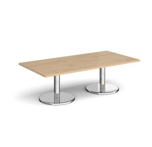 Pisa rect coffee table with round base