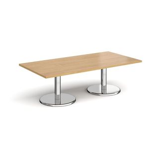 Pisa rect coffee table with round bases