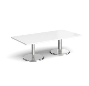 Pisa rect coffee table with round bases