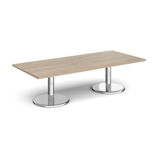 Pisa rect coffee table with round base