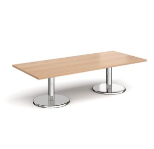 Pisa rect coffee table with round bases