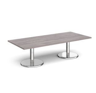 Pisa rect coffee table with round base