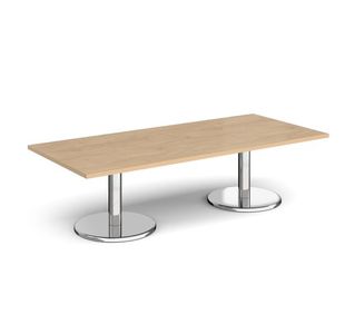 Pisa rect coffee table with round base