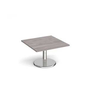 Pisa square coffee table with round base