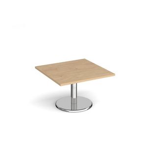 Pisa square coffee table with round base