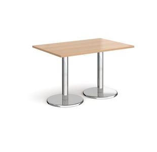 Pisa rect dining table with round base