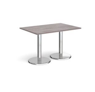 Pisa rect dining table with round base