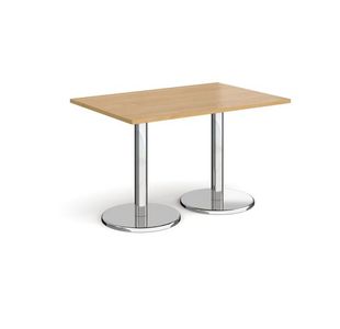 Pisa rect dining table with round base