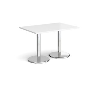 Pisa rect dining table with round base