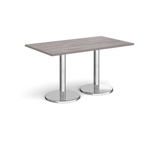 Pisa rect dining table with round base