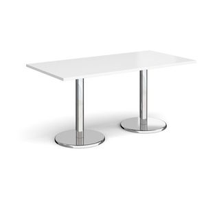 Pisa rect dining table with round bases